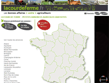 Tablet Screenshot of lacourdeferme.fr